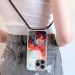 Bloemen - Abstract - Kunst - Modern Hoesje iPhone 16 Pro Max met koord klein -sfeer5