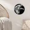 Adelaar - Portret - Roofvogels - Zwart - Wit - Vogel Wandcirkel kunststof plaat 5mm dik klein -sfeer5