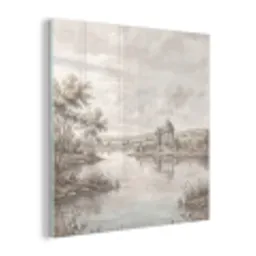 Landschap - Water - Natuur - Sepia plexiglas 5mm klein -z3d