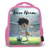 Jongen - Voetbal - Stadion - Zonlicht Kinderrugzak - Roze middel -3d