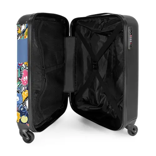 Beestjes met Grote Oogjes NBS - Handbagage koffer - Kinderen Unisex middel -binnenkant