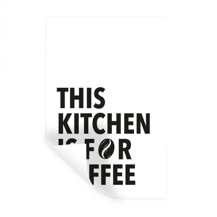 Quotes  - Koffie - Bonen - Modern Muursticker klein -3d