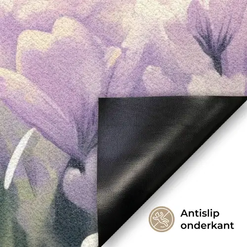 Viooltjes - bij - Zonlicht Deurmat klein -antislip_NL