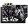 Springen - Paard - Zwart - Wit Inductie beschemer met haakjes klein -3d
