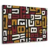 Abstract - Patroon - Rood Textielframe zwart klein -3d