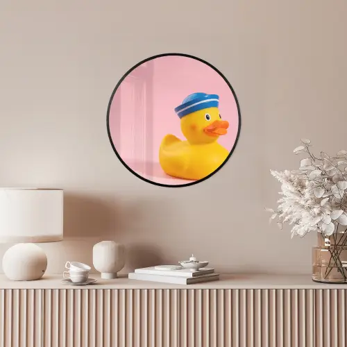 Matroos - Eend - Roze Fotolijst rond zonder passe partout klein -sfeer3
