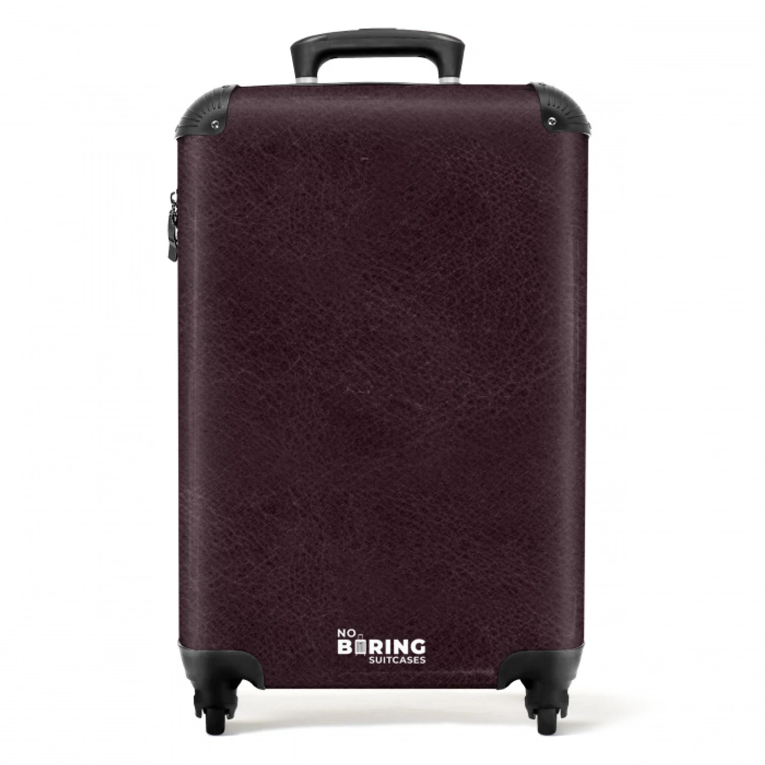 Lederen look bordeaux rood NBS - Handbagage koffer - Volwassenen Unisex middel -productfoto_recht