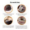 Bladeren - Patroon - Paars Inductie beschermer vinyl 3mm klein 276 -zzzzzzz-td-werking