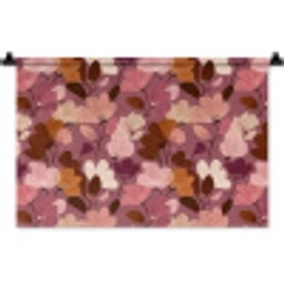 Bloem - Patroon - Roze Wandkleed katoen klein 269 -zz3d