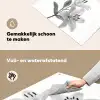 Lelies - Elegant - Zwart - Wit Inductie beschemer met haakjes klein -ky-schoon-nl