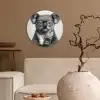Koala - Bril - Toilet Wandcirkel kunststof plaat 5mm dik klein -sfeer1