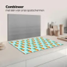 Ananas - Strepen - Groen Inductie beschermer vinyl 3mm klein 276 -wsfeer7_website