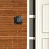 Zwarte houtblokken - Sierlijk Naambord Vierkant klein -sfeer3-XS