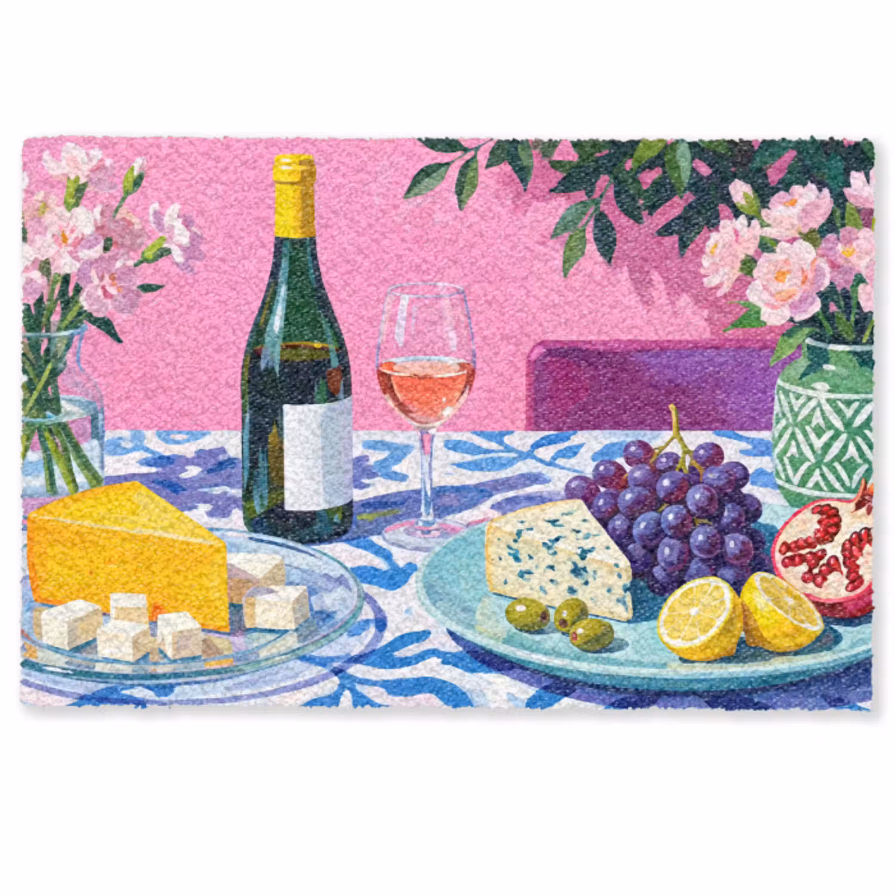 Eten - Wijn - Kleurrijk Deurmat klein -zkaufland3d