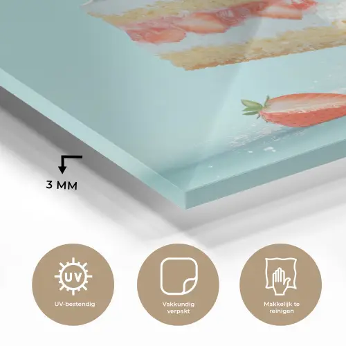 Slagroom - Taart - Blauw - Eten plexiglas 5mm klein -sfeer2