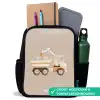Gele kiepwagen in neutrale kleuren Rugzak - Zwart middel -inhoud_NL