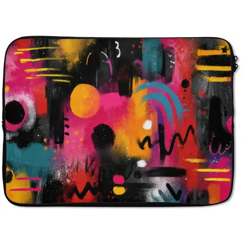Kleurvlakken - Vormen - Kleurrijk - Abstract laptophoes neopreen klein -zkaufland3dotto