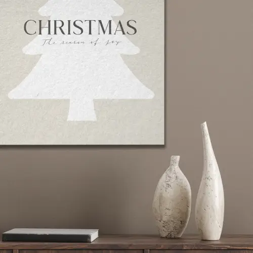 Kerstboom - Japandi - Christmas - Beige PET vilt klein -sfeer6_closeup