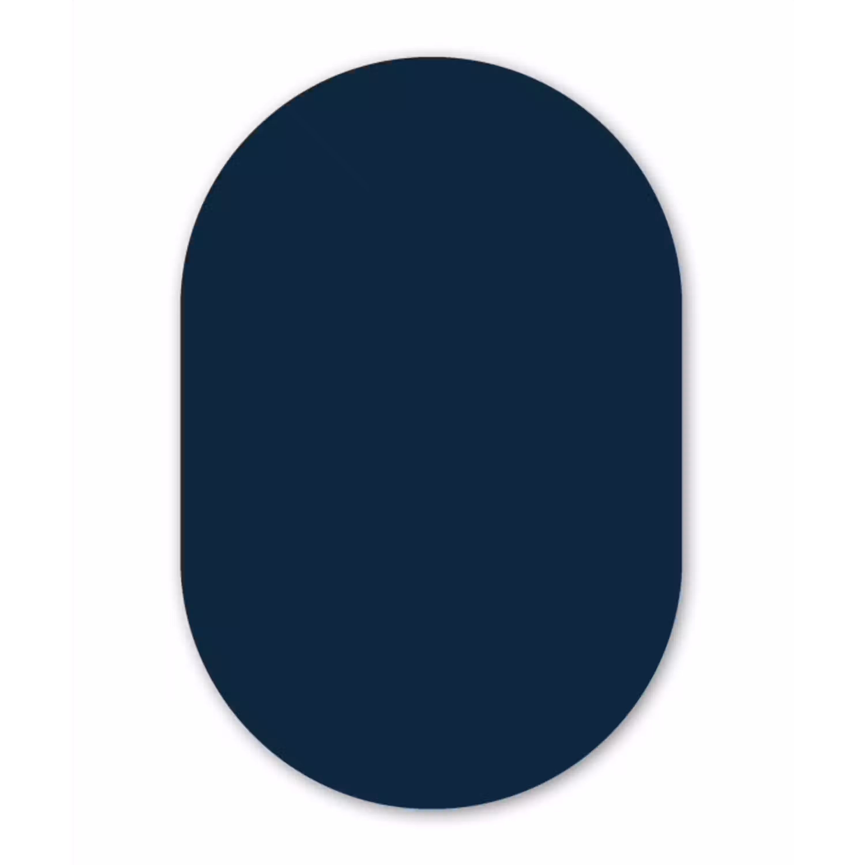 Midnight - Blue - Blauw Wandcirkel Ovaal Aluminium middel 839 -3d