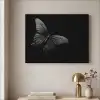 Vlinder - Zwart - Insect - Dieren Textielframe zwart klein -sfeer2
