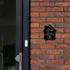 Zwarte marmer - Sierlijk Naambord Huisje klein -sfeer2