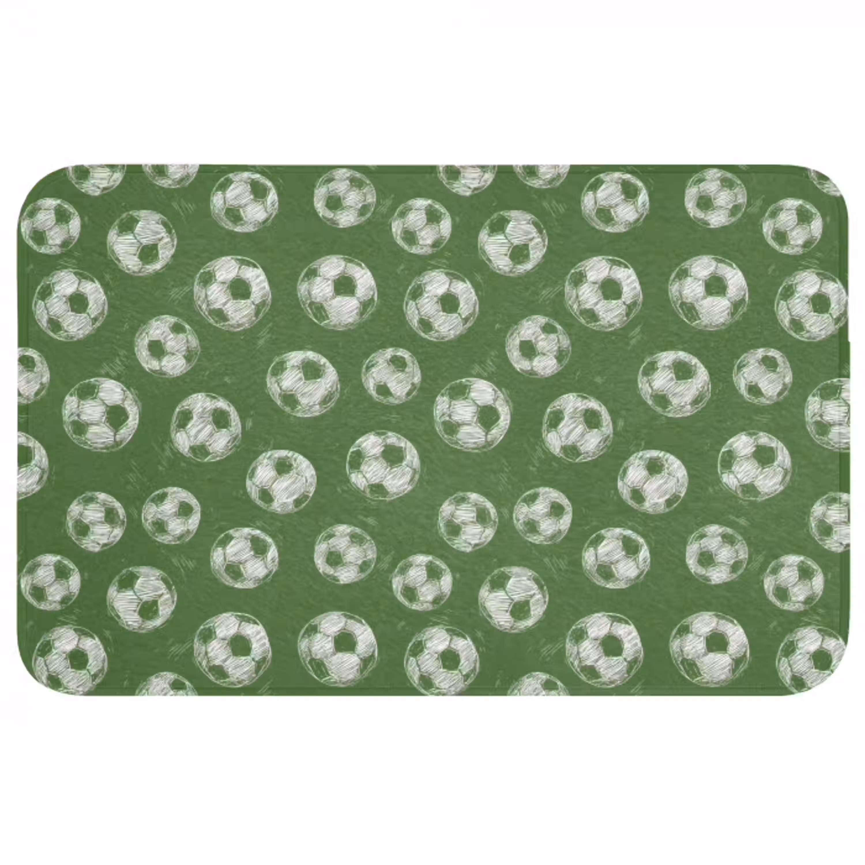 Voetbal - Sport - Groen Badmat middel 997 -3d