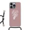 Tros - Druiven - Illustratie - Bladeren Hoesje iPhone 16 Pro Max met koord klein -3d