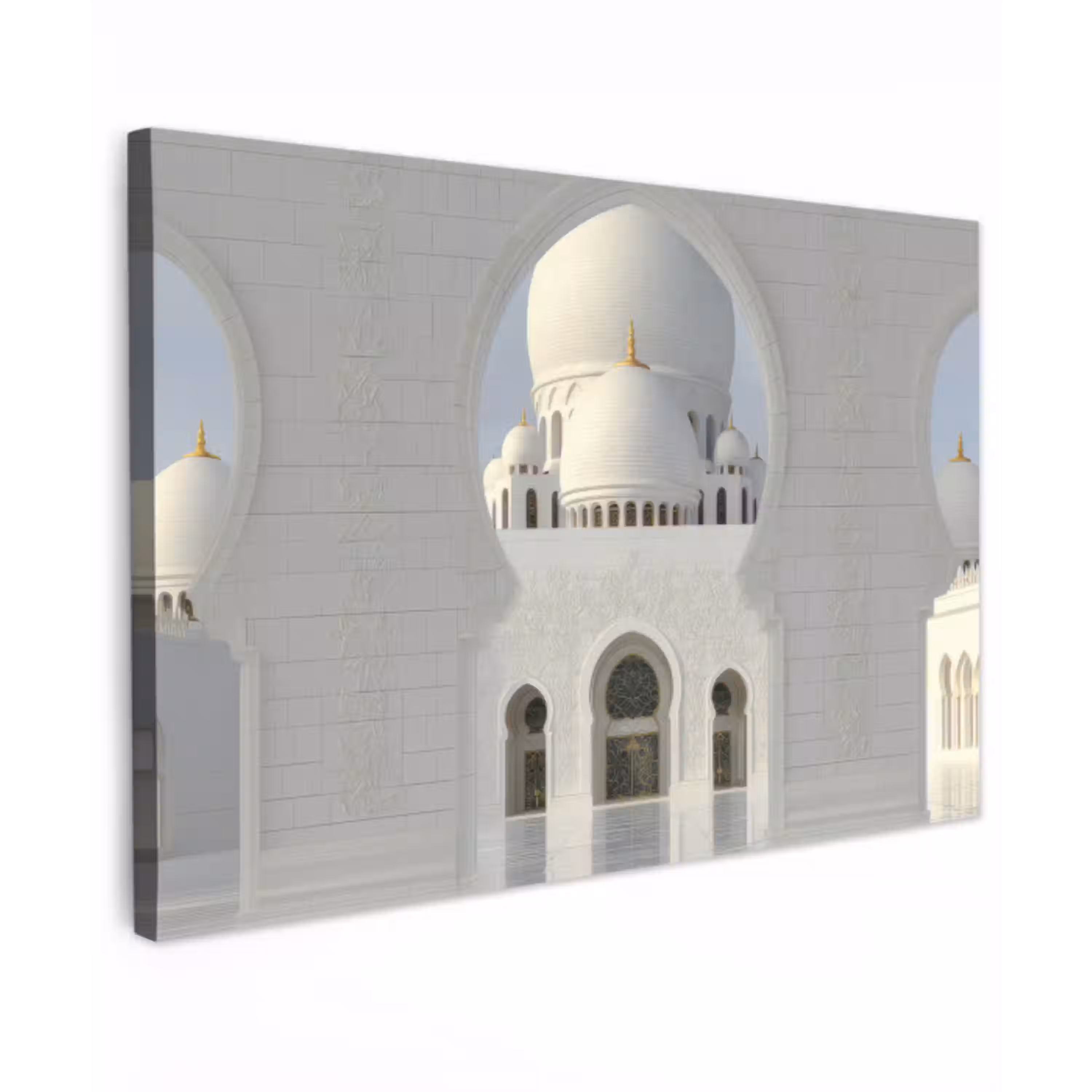 Witte koepel - Gouden Details - gebogen poort canvas 2cm klein -z3d