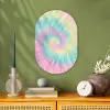 Pasteltinten - Tie dye - Roze Wandcirkel Ovaal Forex klein -sfeer2