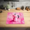 Roze - Verf - Coffee Inductie beschermer vinyl 3mm middel -sfeer5