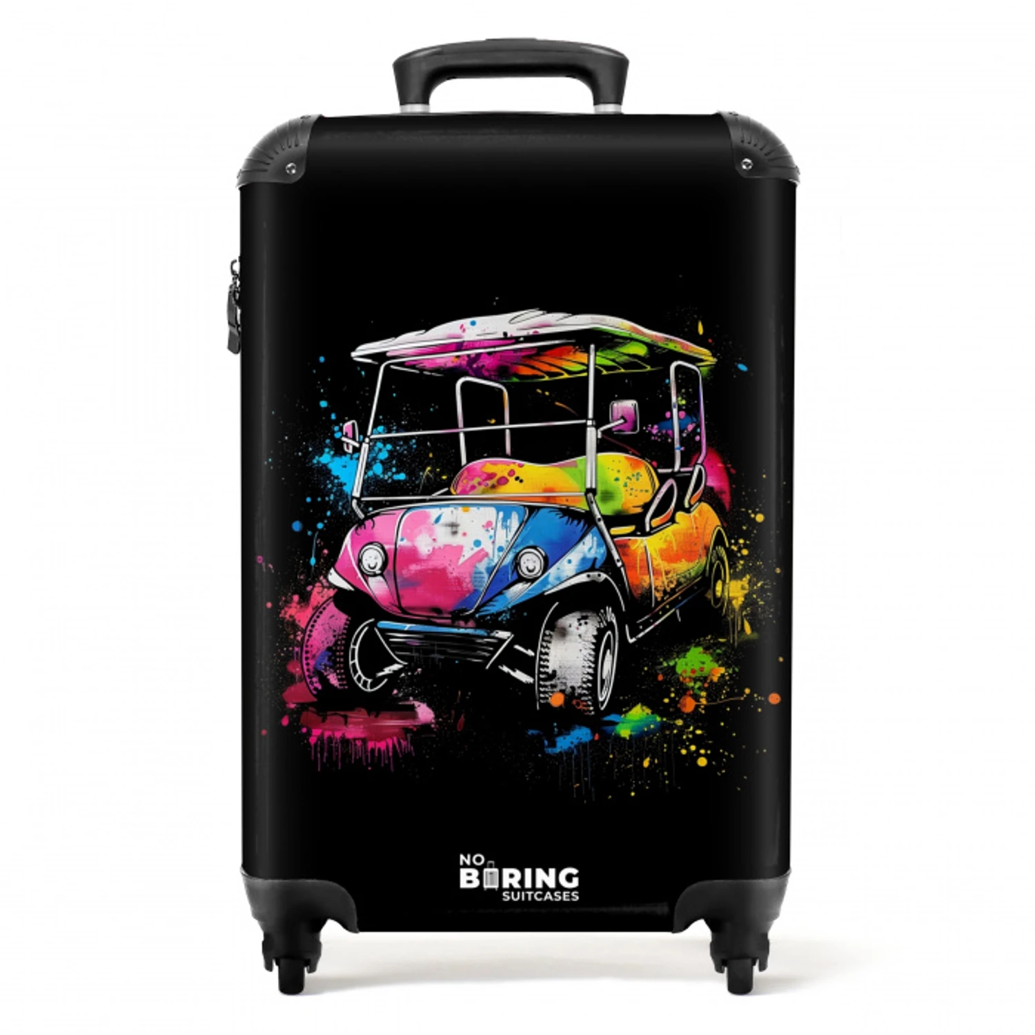 Golfkar met graffiti NBS - Handbagage koffer - Unisex middel -productfoto_recht
