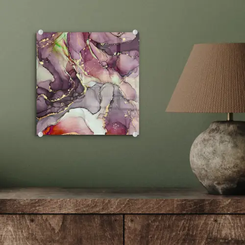 Marmer - Rood - Paars - Goud plexiglas 5mm klein -sfeer3