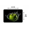 Appel - Groen - Fruit - Water - Zwart Placemat vinyl groot -specs