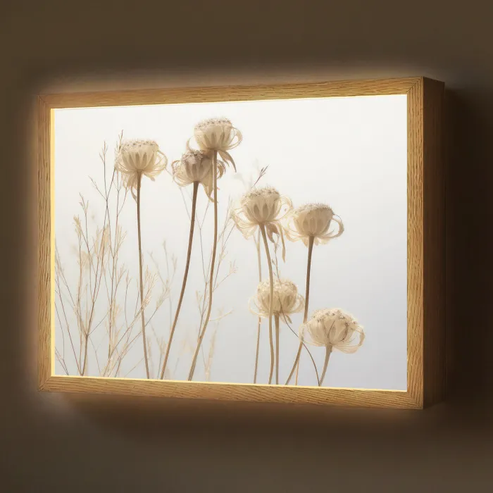 Droogbloemen - Natuur - Botanisch Light Box met batterij (Wandlamp) middel -z3d_website