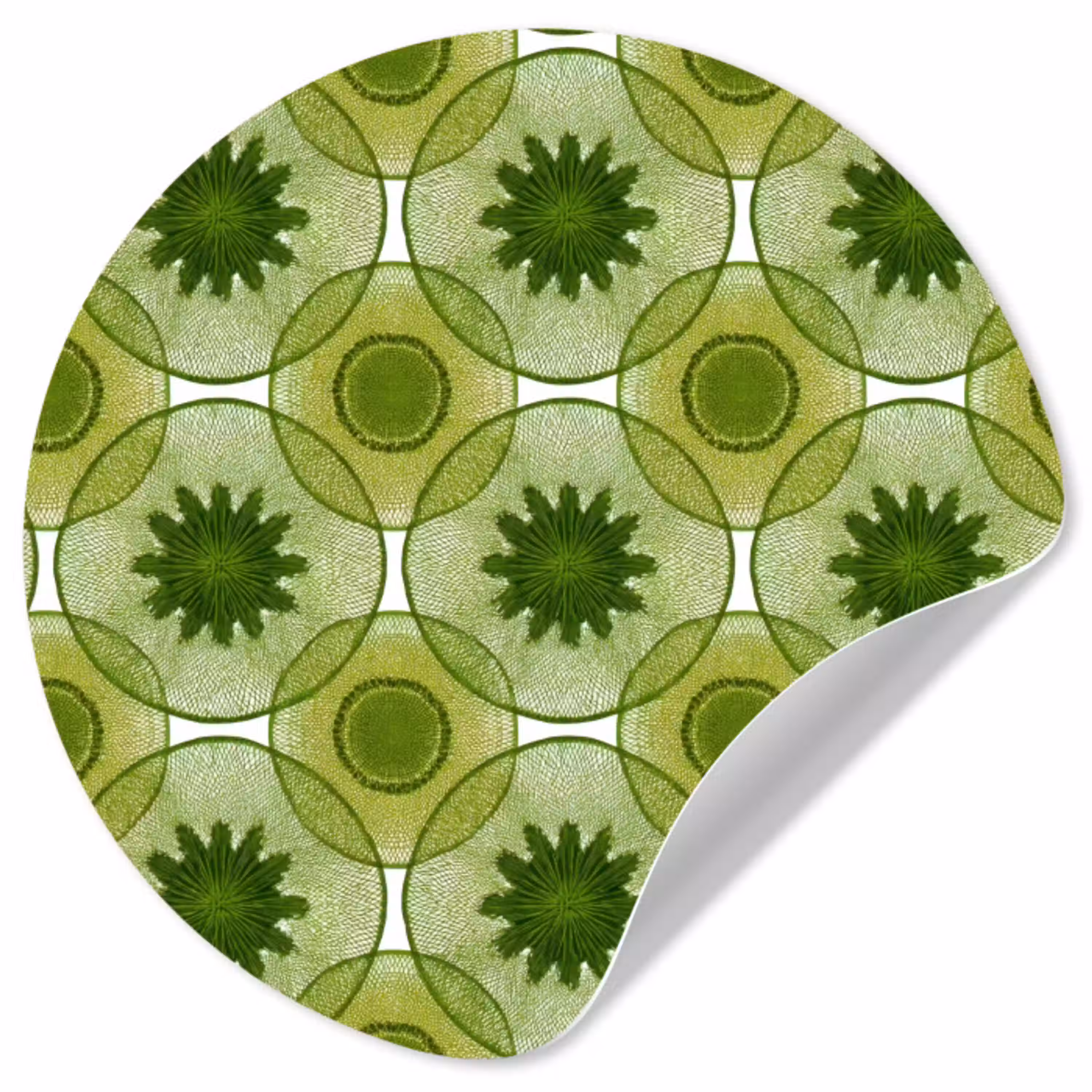 Cirkels - Patroon - Groen Wandcirkel behangsticker klein 186 -3d