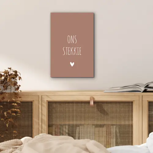 Quotes - Ons stekkie - Spreuken aluminium wit klein -sfeer3