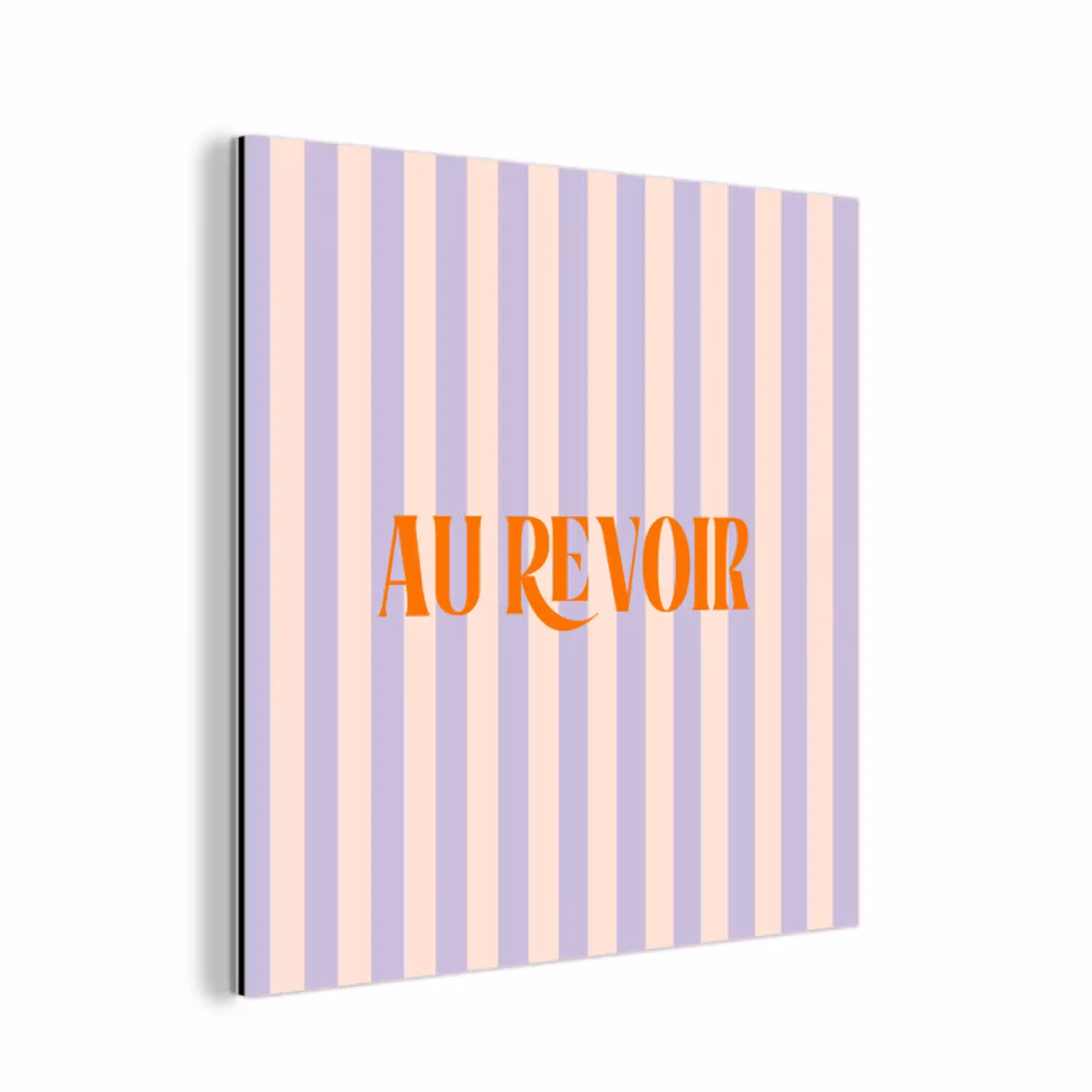 Lila - Oranje - Strepen - Au Revoir aluminium wit klein -3d