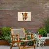 Luipaard - Symmetrisch - Strepen Tuinposter op houten frame 2 cm dik klein -sfeer3