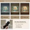 Zebra - Aapje - Waterval - Rotsen Light Box met batterij (Wandlamp kind) middel -USP_lichtkleurNL
