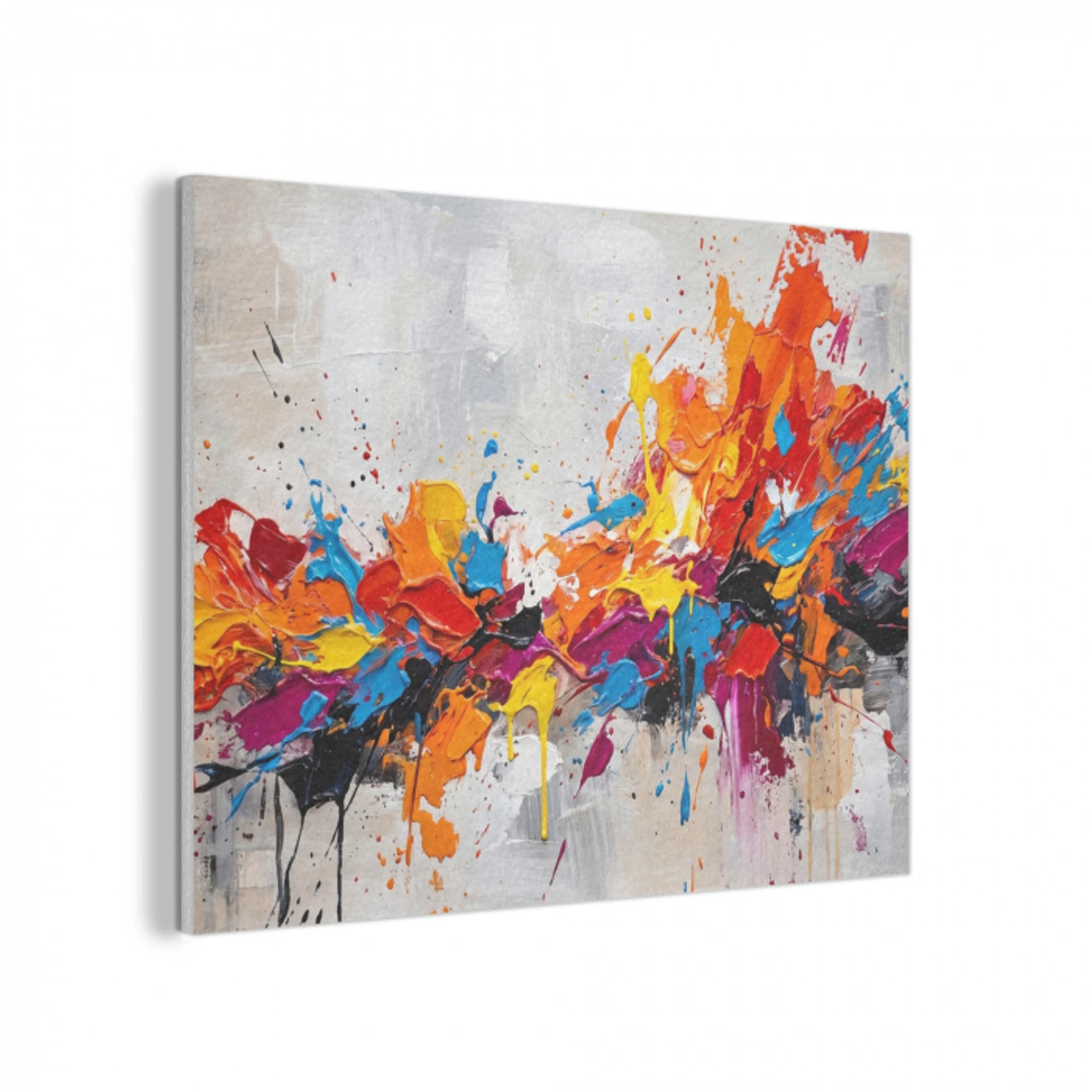 Abstract - Schilderij - Kleurrijk - Dynamisch PET vilt klein -3d