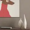 Silhouet - Hond - Trui - Rood PET vilt klein -sfeer6_closeup