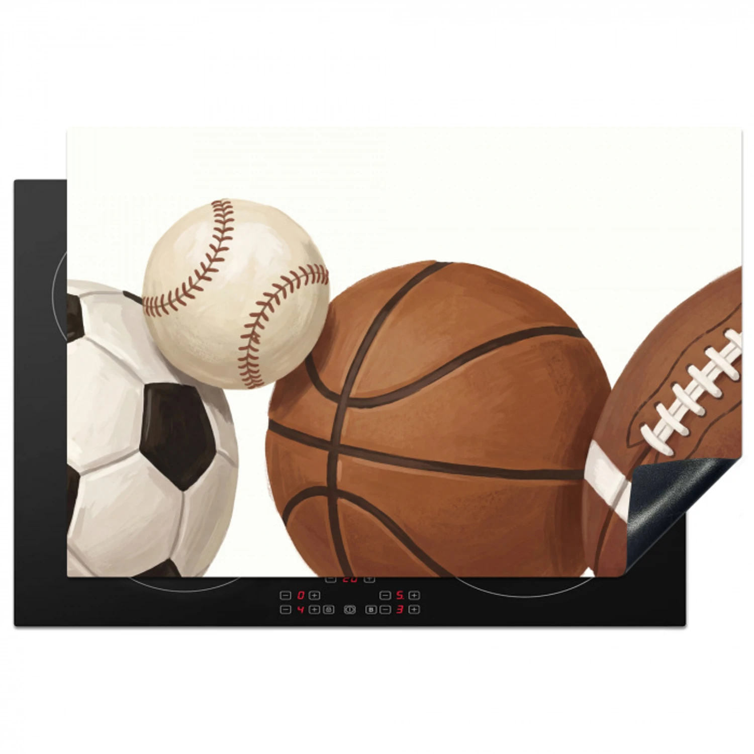 Sport - Ballen - Illustratie Inductie beschermer vinyl 3mm klein -3d