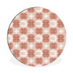 Retro - Klassiek - Roze Wandcirkel aluminium klein 190 -3d