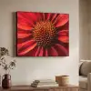 Close up - Bloem- Rood Textielframe - compleet frame klein -sfeer3