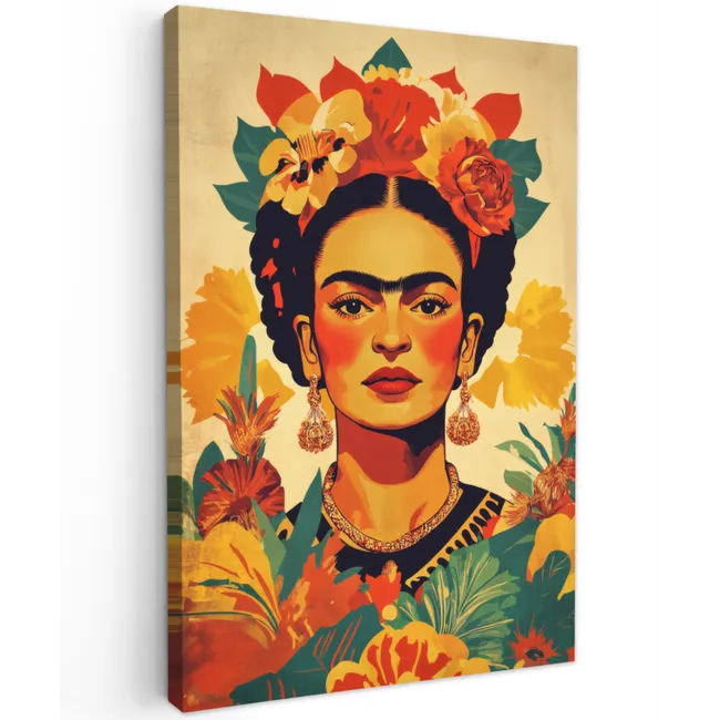 Vrouwelijk - Bloemen - Sieraden Tuinposter op houten frame 2 cm dik klein -3d