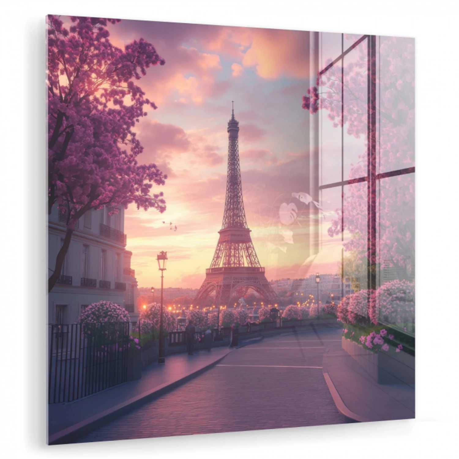 Eiffeltoren - Parijs - Roze plexiglas 5mm klein -zzzproduct_nieuw