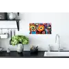 Abstract - Gezicht - Kleurrijk Muursticker klein -keuken