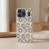 Cirkels - Patroon - Zwart Telefoonhoesje iPhone 17 Pro klein 878 -sfeer2