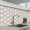 Design - Lijn - Patroon - Hart - Grijs keuken achterwand 2 middel 871 -3d_schuin