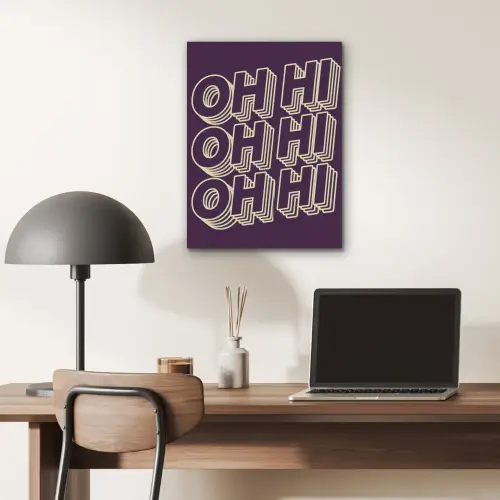 Oh hi - Paars - 3D PET vilt klein -sfeer5